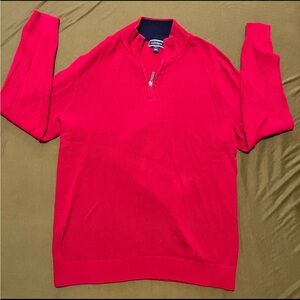 Club Room Red Zip Up Sweater